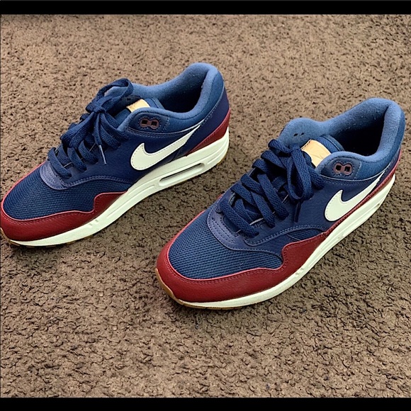 nike air max 1 navy team red